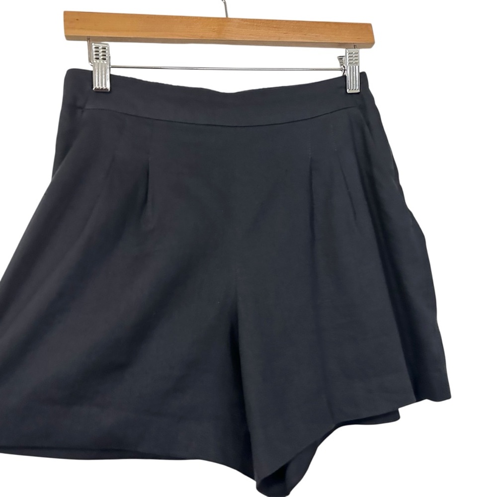 Cuyana High-Waist Black Tailored Shorts